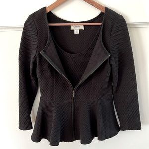 Vintage GANNI peplum set, blk sz.S vguc